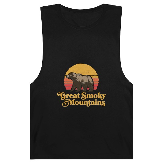 Retro Great Smoky Mountains Park Bear Barnard Tanks