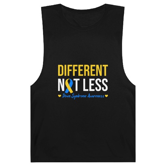 Different Not Less World Down Syndrome Awareness Barnard Tanks