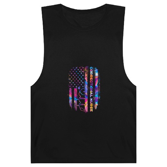 correctional nurse - US flag Barnard Tanks