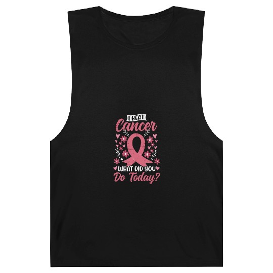I Beat Cancer Pink Ribbon - Breast Cancer Barnard Tanks