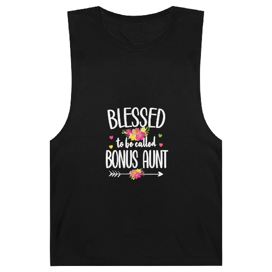 Blessed Bonus Aunt Proud Step Auntie Gifts Barnard Tanks