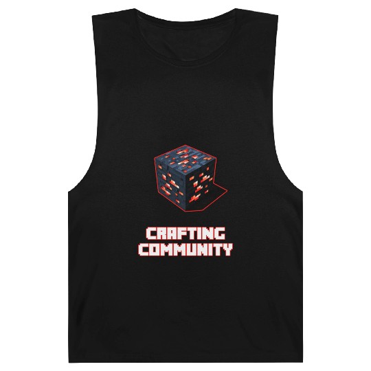 Crafting Community white & red Barnard Tanks