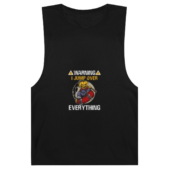 I Jump Over Everything Halloween Skateboard Barnard Tanks