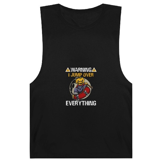 I Jump Over Everything Halloween Skateboard Barnard Tanks