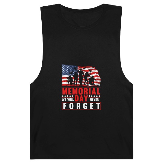 Memorial Day American Flag Soldiers Patriotic US Barnard Tanks
