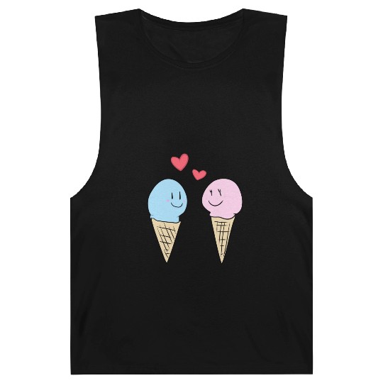 love eat ice cream valentines day sweet Barnard Tanks