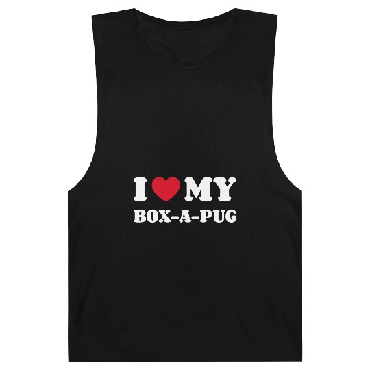 I Love My Box-A-Pug Barnard Tanks