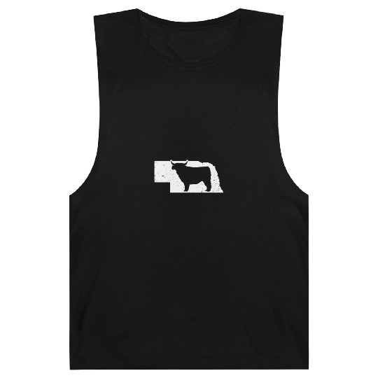 Highland Cow Patriotic Nebraska 4th July Barnard Tanks
