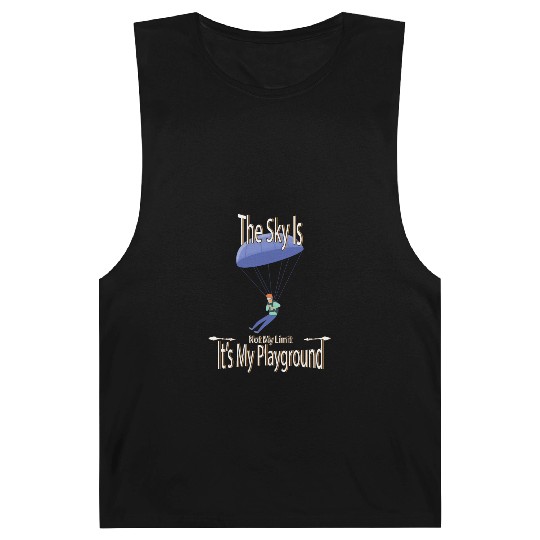 The Sky Is My Playground Skydive Funny Cute Barnard Tanks