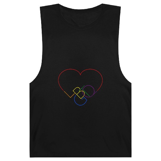 LGBT pride rainbow heart Barnard Tanks
