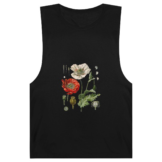 Red Poppy flower Botanical Poppies Red Poppy Barnard Tanks