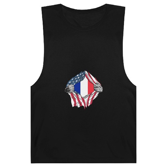 USA France friendship flags design Barnard Tanks