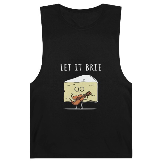 Let It Brie Cheese Musician With Guitar Barnard Tanks