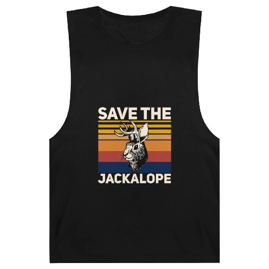 Save The Jackalope , Vintage Retro Camping Lover Barnard Tanks