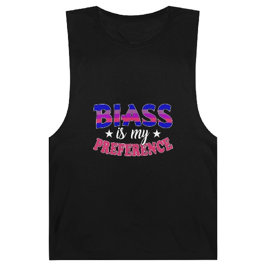 Biass Is My Preference LGBTQ Bisexual Pride Flag Barnard Tanks