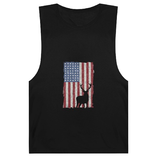 American Flag Deer Hunting Distressed Usa Barnard Tanks