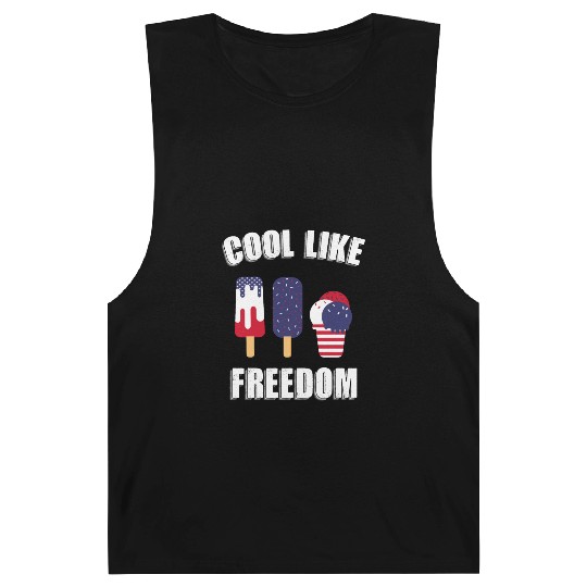 US Flag Ice Cream Patriotic Popsicles 4th of July Barnard Tanks