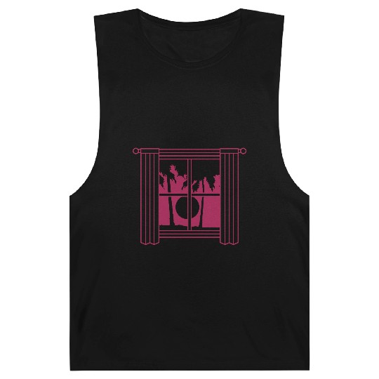 Sun palm tree window Barnard Tanks