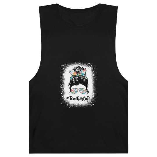 Messy Bun bleached x Teacher Life Barnard Tanks