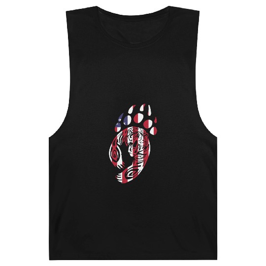 Bear Paw America USA Flag Merica US Stars Stripes Barnard Tanks