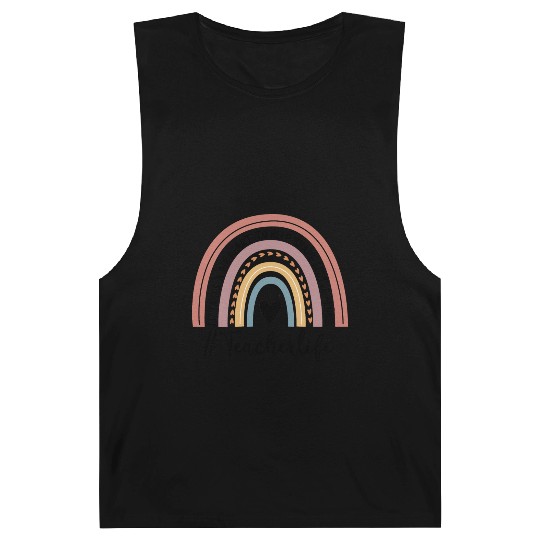 Teacher Life Rainbow Teacher Graphic Teacher Barnard Tanks