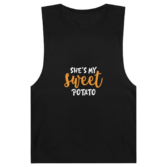 She's My Sweet Potato Funny Matching Mom Daughter Barnard Tanks