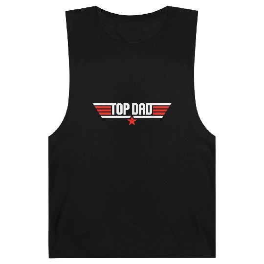 Top Dad Funny Father 80s Father's Day gift Barnard Tanks