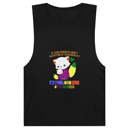 Free Mom Hugs Proud Mama Cat and Kitten Pride Barnard Tanks