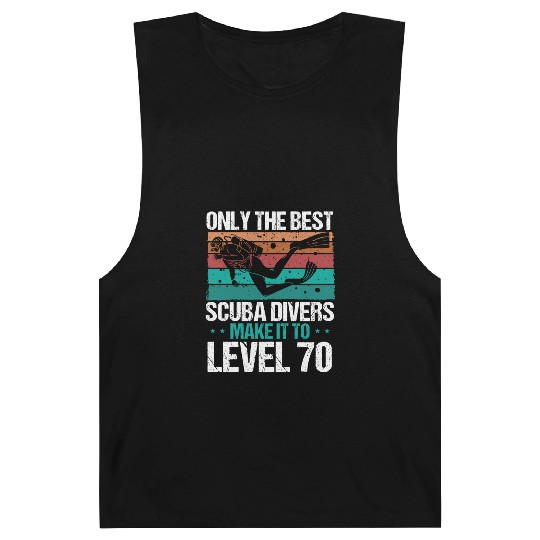 70 Scuba Diving Level 70 Year Diver Snorkeling Barnard Tanks