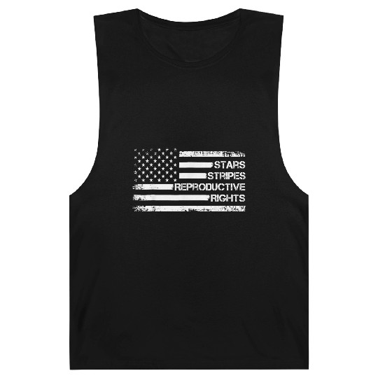Stars Stripes Reproductive Rights US Flag 4th July Barnard Tanks