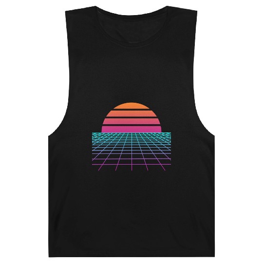Synthwave Sunset Painter Gift Barnard Tanks