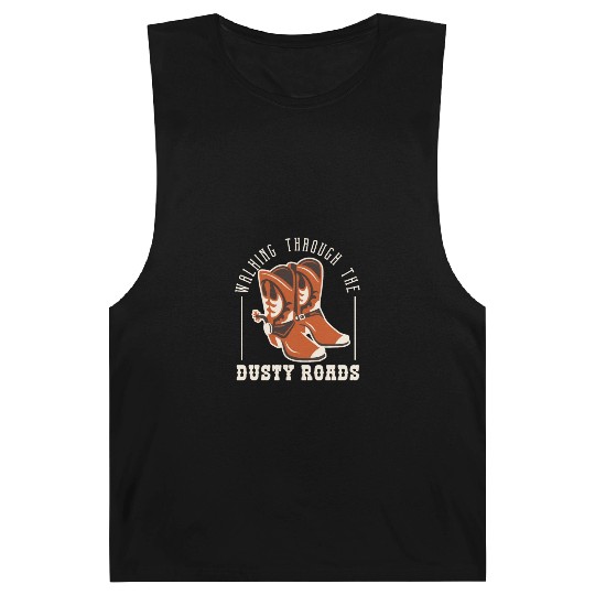 Cowboy Barn Bull Rider Rodeo Country Western Movie Barnard Tanks