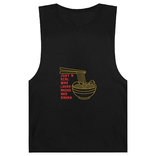 Just A Girl Who Loves Anime And Ramen Barnard Tanks
