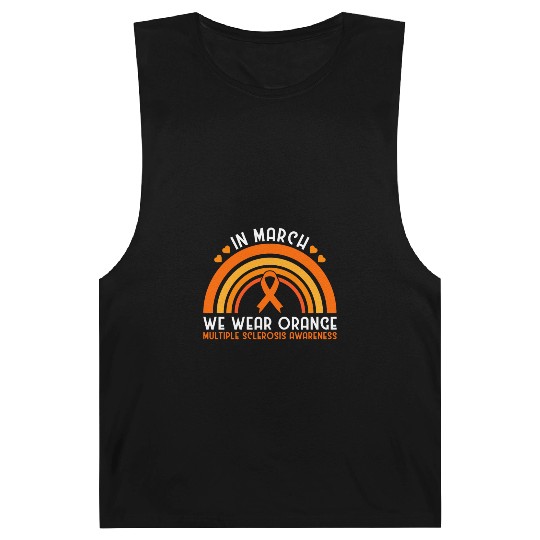 In March We Wear Orange Multiple Sclerosis Barnard Tanks
