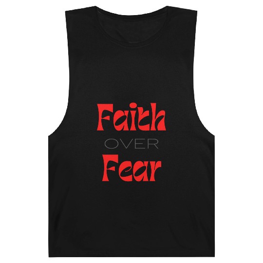 Faith over Fear Typography Barnard Tanks