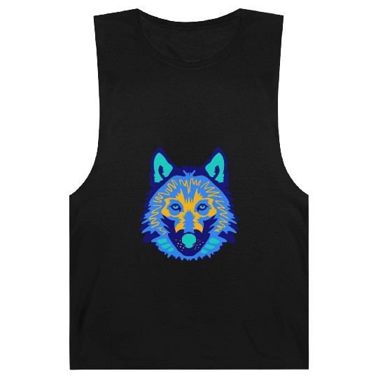 blue wolf face Barnard Tanks
