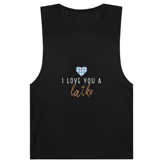 I Love You A Latke Funny Jewish Pun Hanukkah Barnard Tanks