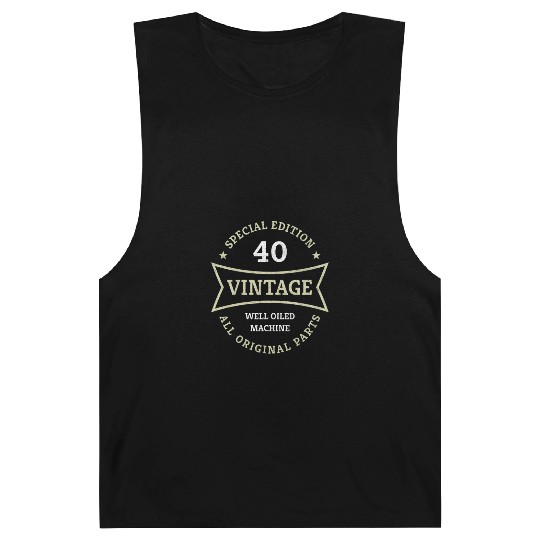 40 Year Old 40th Birthday Gifts Born 1983 Vintage Barnard Tanks