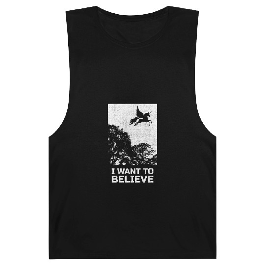 Unicorn "I Want To Believe" UAP Outfit Alien Ufo Barnard Tanks