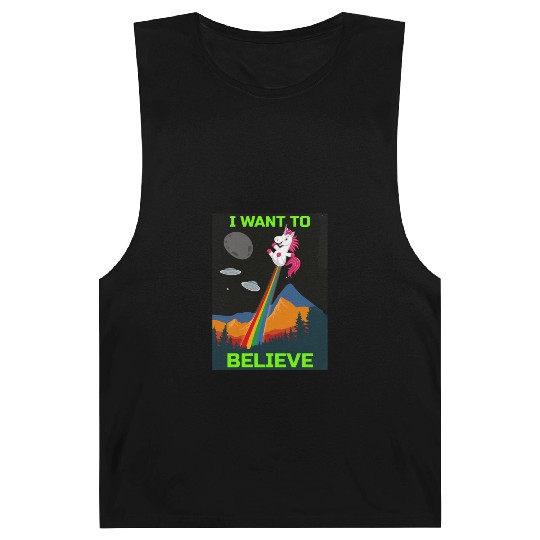 Unicorn "I Want To Believe" UAP Outfit Alien Ufo Barnard Tanks