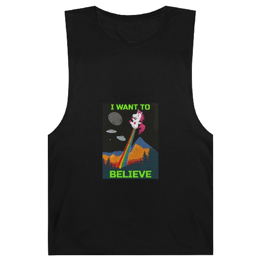 Unicorn "I Want To Believe" UAP Outfit Alien Ufo Barnard Tanks