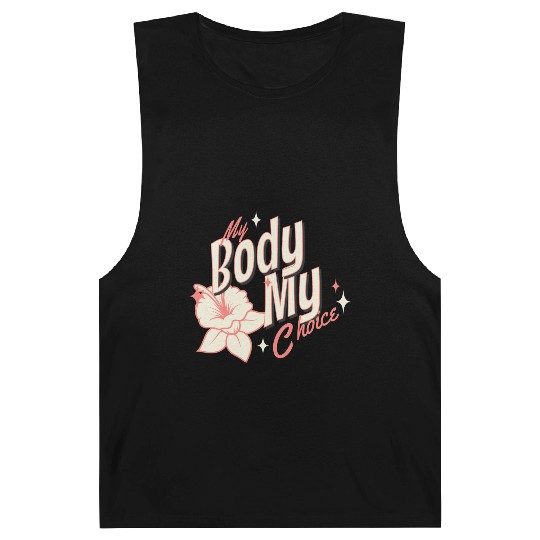 My Body My Choice Vintage Typography Barnard Tanks