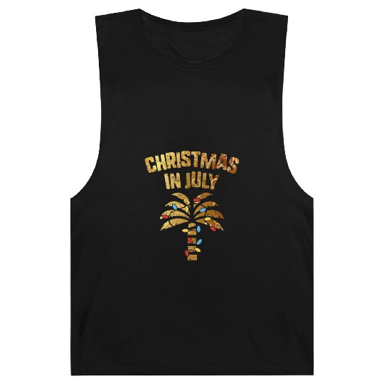 Christmas In July Beach Palm Xmas Tree Summer Barnard Tanks