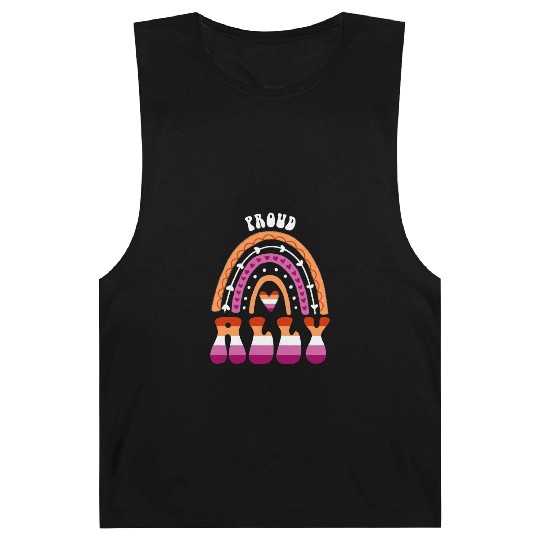 LGBT Pride Month Proud Ally Lesbian Pride Rainbow Barnard Tanks