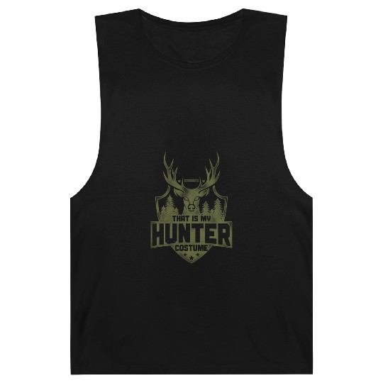 Buck Deer Hunting Hunter Halloween Barnard Tanks