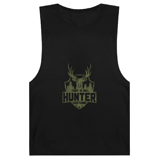 Buck Deer Hunting Hunter Halloween Barnard Tanks