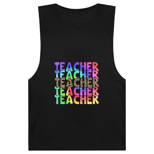 Teacher, colorful. Leopard Barnard Tanks