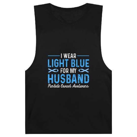 I Wear Blue For My Husband Prostate Cancer Awarene Barnard Tanks