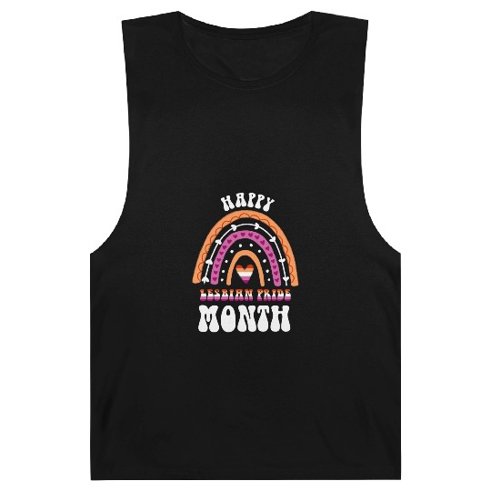 Happy Lesbian Pride Month Lesbian Rainbow Barnard Tanks