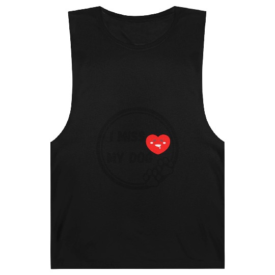 I miss my dog Funny design Classic Barnard Tanks